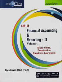 Financial Accounting and Reporting II vol 1