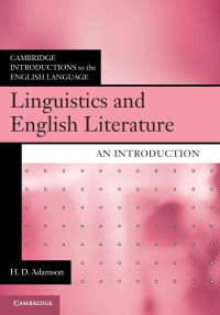 LINGUISTICS AND ENGLISH LITERATURE AN INTRODUCTION