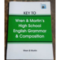 KEY TO WREN & MARTIN HIGH SCHOOL ENGLISH GRAMMAR & COMPO(pb)